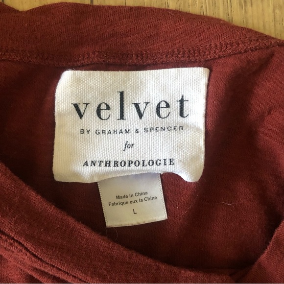 Anthropologie Brown shirt with puffy sleeves Large - Picture 2 of 4